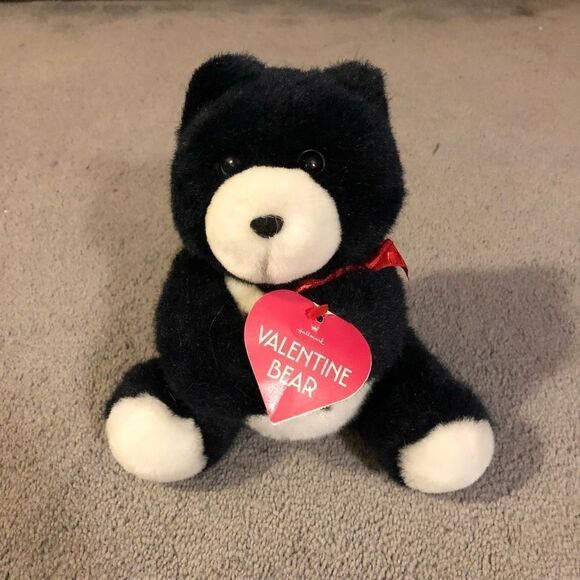 HALLMARK HEARTLINE VALENTINE’S DAY HUGGING TEDDY BEAR PLUSH NEW W TAGS 1990s - Picture 1 of 6
